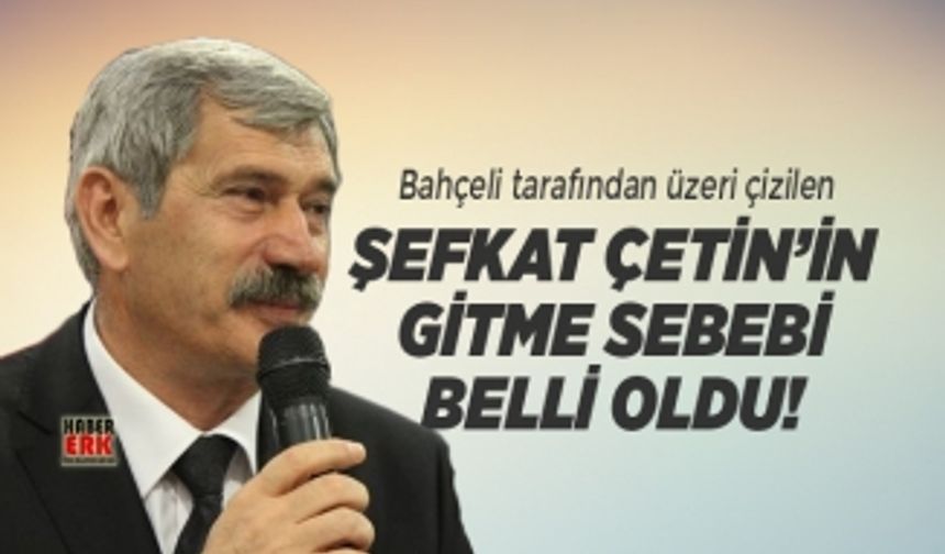 Şefkat Çetin’in gitme sebebi belli oldu!