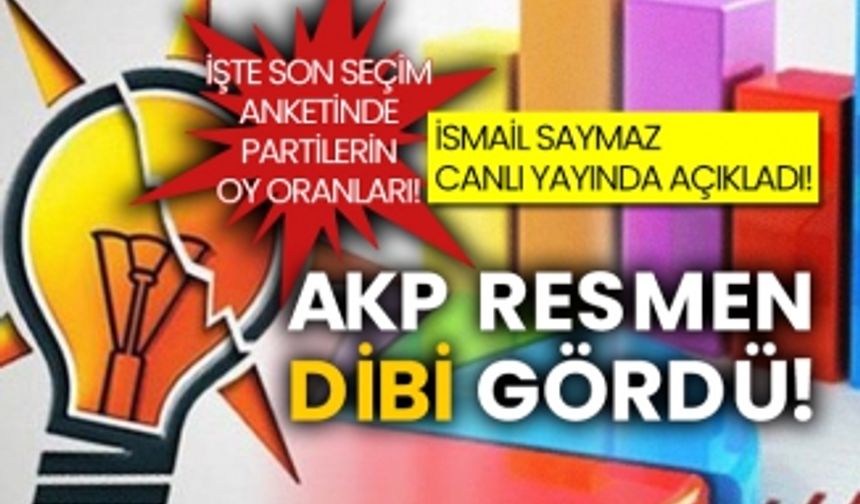 İsmail Saymaz canlı yayında açıkladı! İşte son seçim anketinde partilerin oy oranları! AKP resmen dibi gördü!