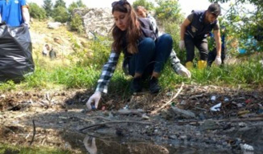 Balık adamlar su altını, gönüllüler kıyıları temizledi