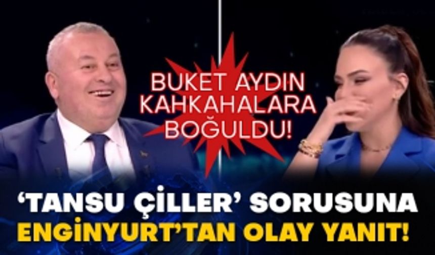 Buket Aydın kahkahalara boğuldu!  ‘Tansu Çiller’ sorusuna Cemal Enginyurt’tan olay yanıt!