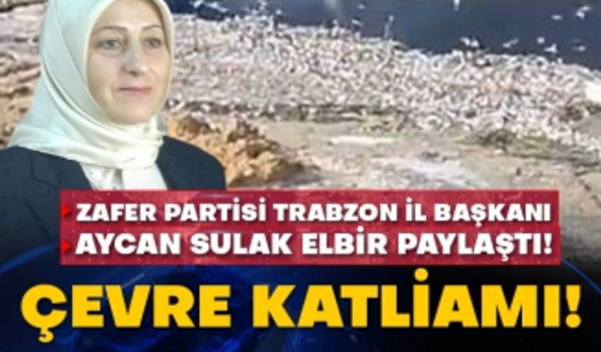 Zafer partisi Trabzon İl Başkanı Aycan Sulak Elbir paylaştı! Çevre katliamı!