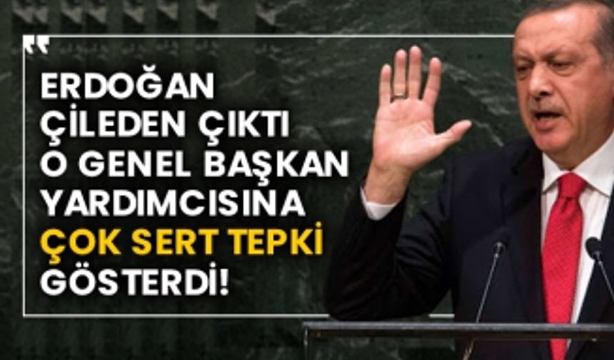 Erdoğan çileden çıktı, o genel başkan yardımcısına çok sert tepki gösterdi!