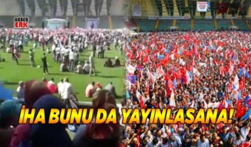 Erdoğan mitingi boş stadda yaptı