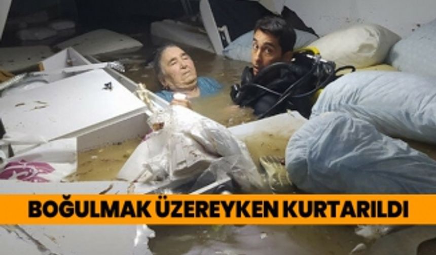 Boğulmak üzereyken kurtarıldı