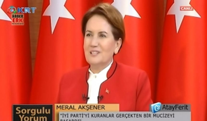 Meral Akşener KRT'de Canlı yayında