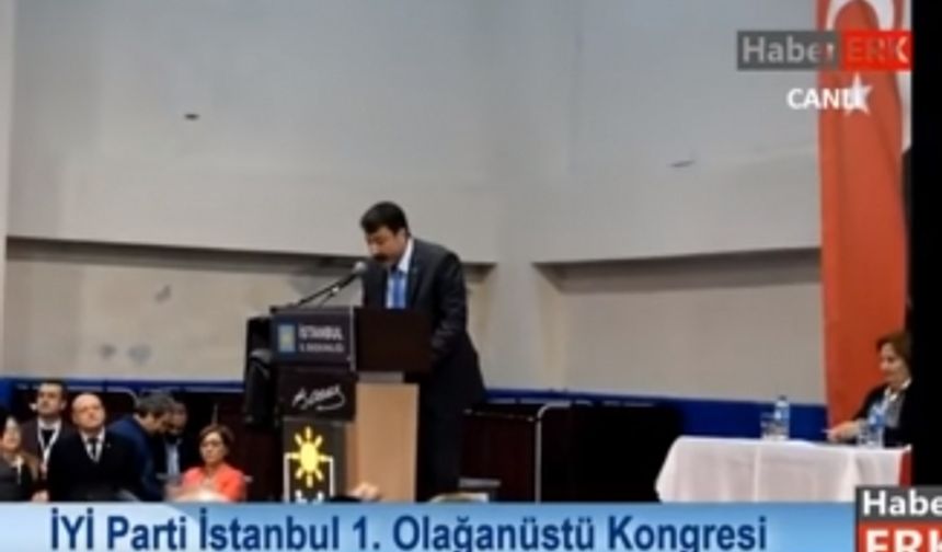 İYİ Parti İstanbul il kongresinde, adaylardan Ali Çolak'ın konuşması