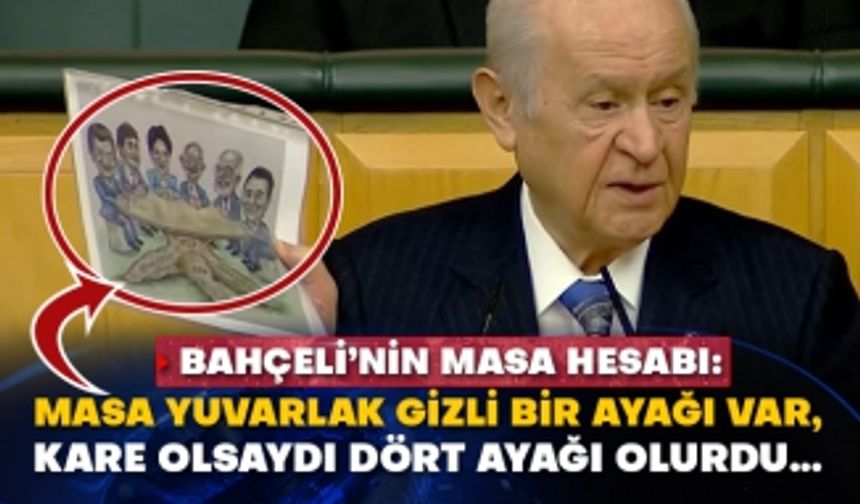 Bahçeli’nin masa hesabı: Masa yuvarlak, gizli bir ayağı var, kare olsaydı dört ayağı olurdu…