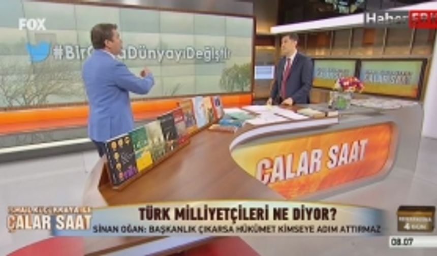 Sinan Oğan Fox TV'de İsmail Küçükkaya'nın sunduğu Çalar Saat programında...