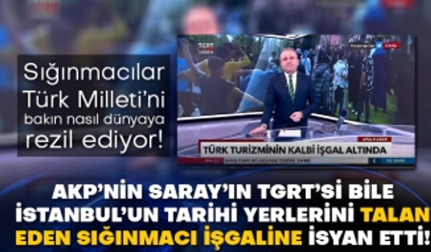 AKP’nin Saray’ın TGRT’si bile İstanbul’un tarihi yerlerini talan eden sığınmacı işgaline isyan etti! Sığınmacılar Türk Milleti’ni bakın nasıl dünyaya rezil ediyor!