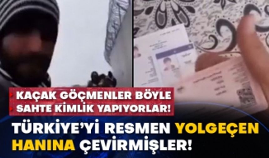 Kaçak göçmenler böyle sahte kimlik yapıyorlar! Türkiye’yi resmen yolgeçen hanına çevirmişler!