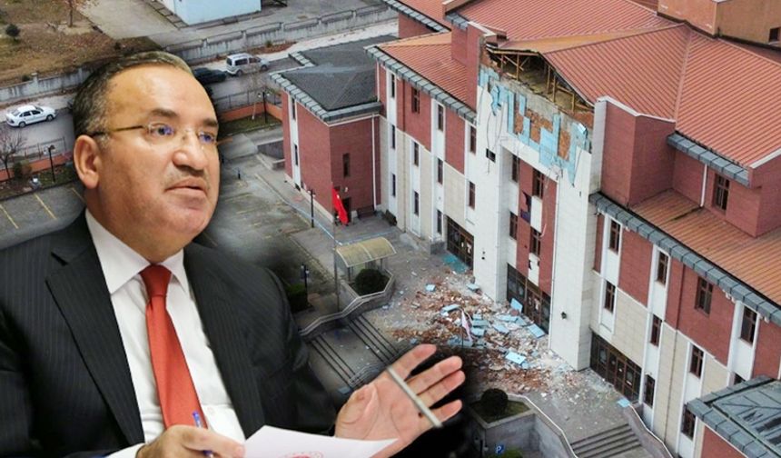 Adalet Bakanı Bozdağ'dan hasar gören Düzce Adliyesi ile ilgili tepki çeken açıklama