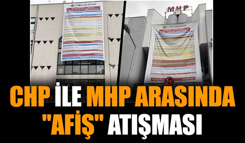 CHP ile MHP arasında "afiş" atışması