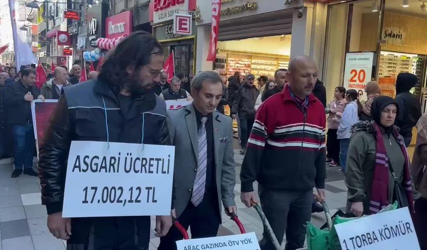 Saadet Partisi Ortahisar ilçe örgütünden yazarkasa protestosu!