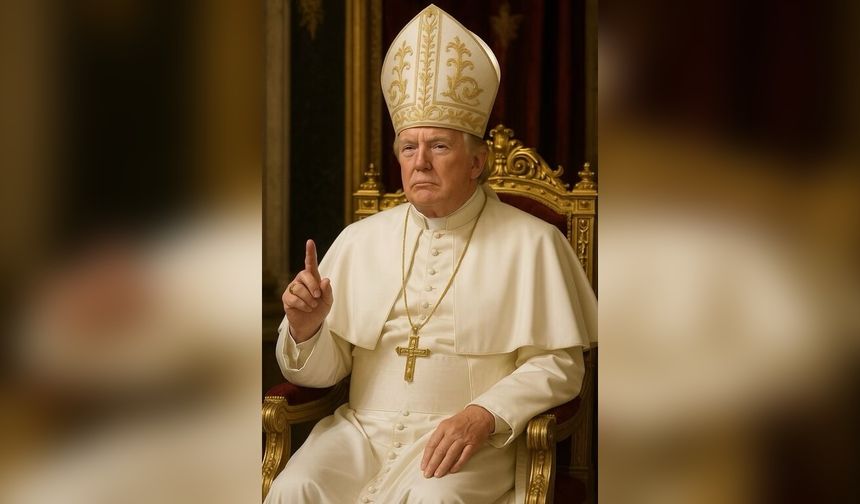 Trump, Papa Kıyafetleriyle Çekilmiş Fotoğrafını Sosyal Medyada Paylaştı