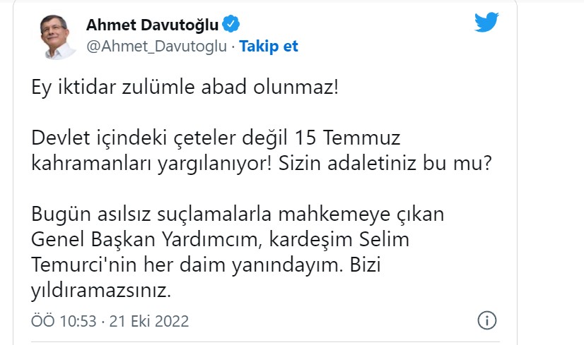 davutoğlu tweet -1